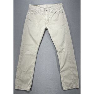 Levis 513 Jeans Mens 32x32 (31x30) Dark Khaki Straight Minimalist‎ Preppy Denim